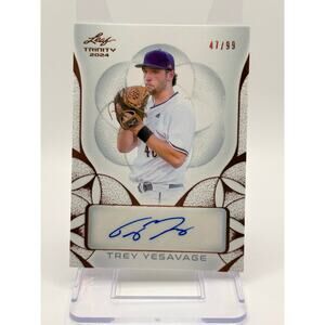 2024 Leaf Trinity Baseball Trey Yesavage Bronze Auto 47/99 SP Toronto Blue Jays